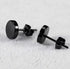 2 Pairs Of 316L Surgical Steel Punk Black & Silver Men Women Stud Earrings